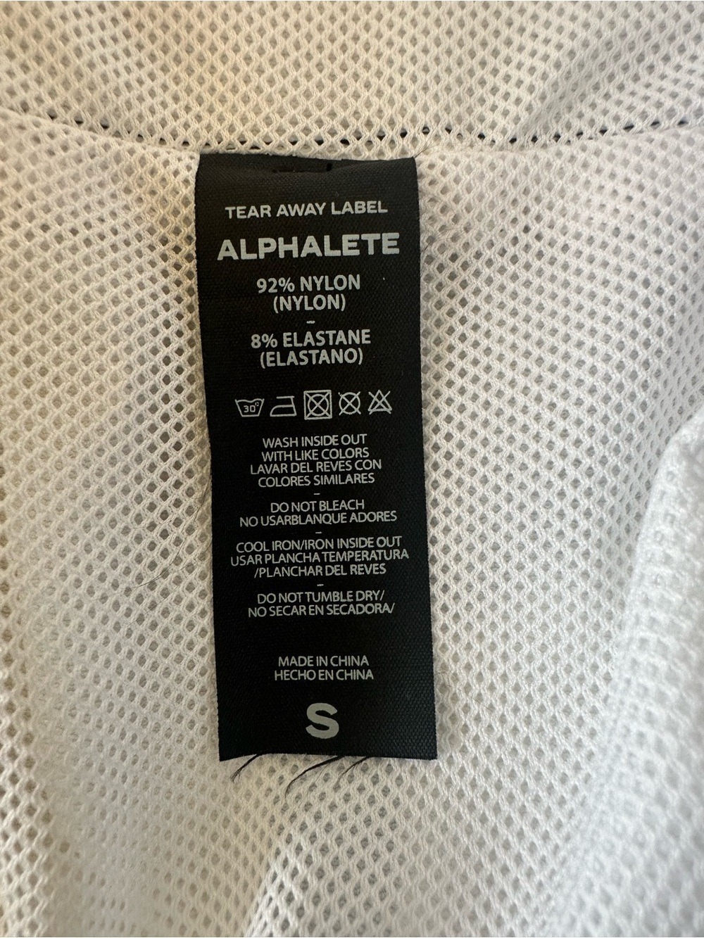 Alphalete Infinity Tech Jacket Size Small White Grey Windbreaker - Picture 4 of 10